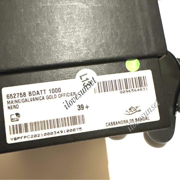 {Saint Laurent} YSL Cassandra 05 Flat Sandal Black/Gold - Size 39.5 EUR - Picture 6 of 6